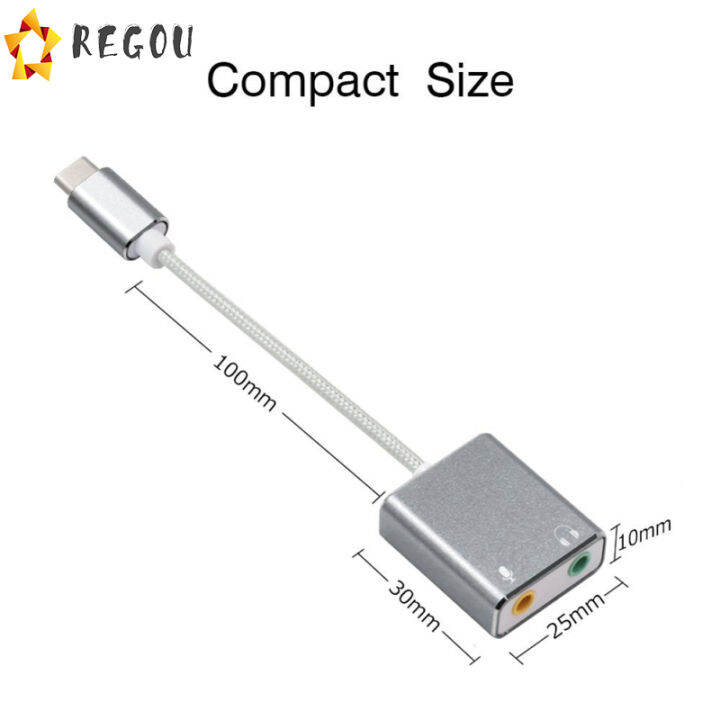 อะแดปเตอร์เสียงการ์ดเสียงสเตอริโอภายนอก-usb-type-c-พร้อมแจ็คหูฟังและไมโครโฟน3-5มม-สำหรับ-windows-mac-pc-แล็ปท็อป