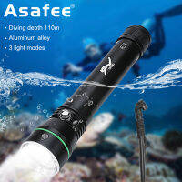 Asafee S4 110M Underwater Diving Flashlight P50 LED 2000LM SOS Waterprood Torch Press Switch Scuba Lamp Outdoor Exploration