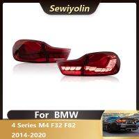 หางแดงโอแอลไฟสำหรับ BMW M4 GTS F32 F33 F82 F36 F83 2014-2020ไฟท้ายปลั๊กแอนด์เพลย์สัญญาณดีอาร์แอลระบบขับเคลื่อนเบรคยานยนต์