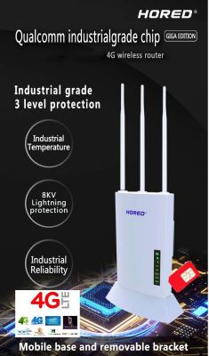 4G CPE Router Outdoor 150Mbps ใส่ซิมปล่อย Wifi รองรับ 3G,4G ทุกเครือข่าย 4G Speed Wifi Up to 32 users+- Hored
