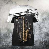 sizes T (All SHIRT - are in stock) Casual T-shirt short sleeve round neck 3D saxophone printing super Harajuku style summer mens and womens fashion (You can customize the name and pattern for free) - TSHIRT