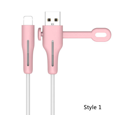 yizhuoliang สายเคเบิลป้องกันซิลิโคนอ่อนสำหรับ Apple iPhone USB Charger CABLE Protector