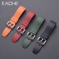 EACHE สายนาฬิกาสายรัดซิลิโคน TPU สายนาฬิกา Ruer สำหรับผู้ชายสายนาฬิกาข้อมือเปลี่ยน18มม. 20มม. 22มม. 24มม.