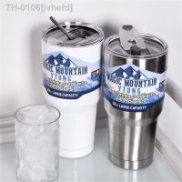 ✸ ivhefd 304 aço inoxidável parede dupla vácuo isolado café caneca Tumbler com tampa copo de gelo 500ml