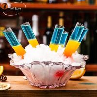 ◙ 1/2PCS Test Tube Cocktail Glass Set With Free Rack Stand Bar KTV Night Club Home Party Shot Glasses Tipsy Holder Wine Cup
