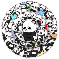 【LZ】¤▫۩  50pcs Panda Waterproof Stickers For Wall Laptop