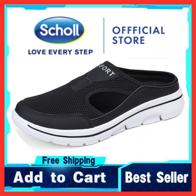 Scholl รองเท้าผู้หญิง Scholl รองเท้าผ้าใบรองเท้าผู้หญิง รองเท้า Scholl รองเท้าหญิง Scholl รองเท้าผ้าใบผู้หญิง รองเท้าแตะเกาหลี sholl ขนาดใหญ่ 41 42 ครึ่งรองเท้าแตะแบนแบนฤดูร้อนโบฮีเมียรองเท้าแตะผู้หญิงกีฬาลำลองกีฬาครึ่งรองเท้าเดิน- AS2029