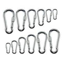 Stainless steel lock buckle carabiner buckle rope buckle safety buckle不生锈钢锁扣登山扣卡扣绳扣弹簧狗链扣保险扣安全钩安全扣狗狗扣hyu