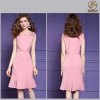 2MUAY PREMIUM DRESS ชุดเดรสออกงาน ชุดเดรส SLEEVELESS RAFFLE DRESS รุ่น FD10853 SIZE: 3XL