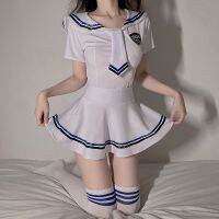 【Hot Sale】 lingerie miniskirt sailor uniform temptation student costume role-playing night show foot bath sauna