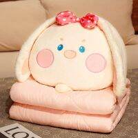 35x35CM Cartoon Fruit Animals Plush Pillow Quilt 2 IN 1