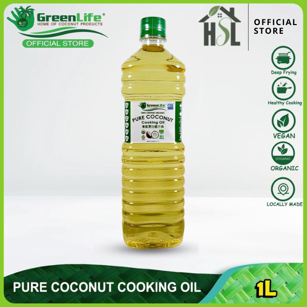 Organic Pure Coconut Cooking Oil 1L Deep Fry Healthy Cooking Oil NOT