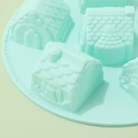 Silicone Cake Molds Christmas - 6 Cavity Gingerbread House Baking Molds  Non-Stick Round Cake Pan Bakeware For Cake Decoration