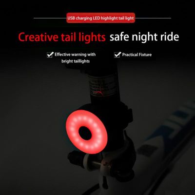 ❒⊕ LED Bicycle Tail Light Waterproof MTB Bike Rear Light USB Rechargeable Riding Night Lamp Taillight Flashlight Bike Accessories