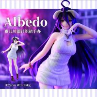 ☾❉✧ 21cm Overlord Albedo Anime Figure Sweater Ver. Action PVC Toys Model Doll Statue Collection Gift For Kids Desktop Ornaments