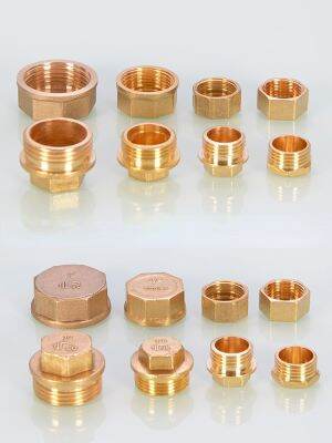 Internal Thread Outer Wire Plug Cap 4 Points Water Pipe Bulkhead Pipe Plug Pipe Cap Copper Plug Plumbing Accessories