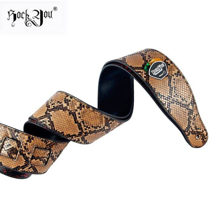 snake-pattern-high-quality-soft-leather-guitar-strap-free-guitar-picks-acoustic-electric-bass-strap-guitar-accessories