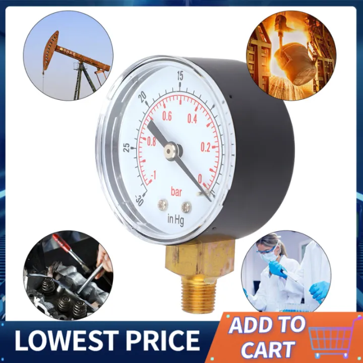 Manometro Digitale Per Vuoto Artillery - Vacuometro Professionale 1-0bar, 30-0inHg - Per Compressori Aria, Acqua, Olio E Gas - Foto 8