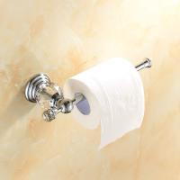 Chrome Toilet Paper Holder Brass Bathroom Roll Paper Wall Mount Crystal Tissue Holder Bathroom Accessories