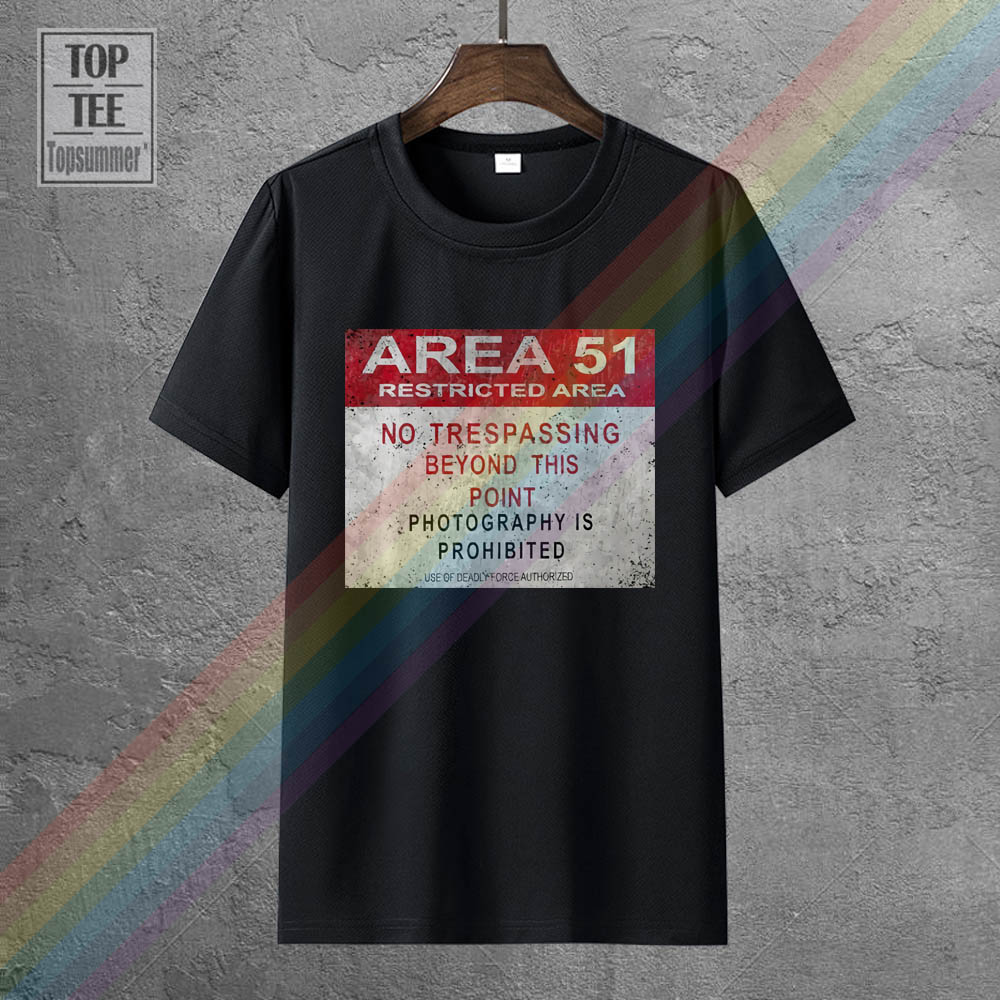 AREA 51 LOGO SIGN Kids Boys T-Shirt Warning UFO TR3B Adamski Secret Alien Base 