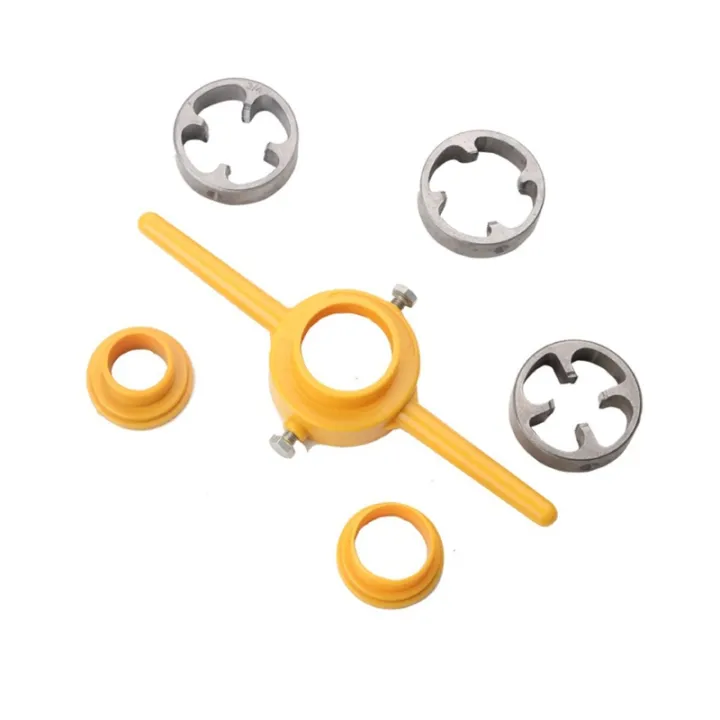 Compact Pipe Threading Tool PVC Thread Maker NPT Round Die Set Pipe
