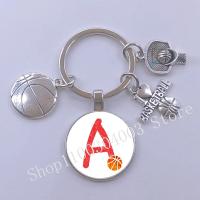 DIY Name Custom Basketball Initials A-Z Basketball Lover Keychain Basketball Lover Gift Jewelry Basketball Lover Jewelry Gift
