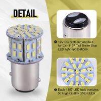 2Pcs 6000K White 1157 50SMD Tail Brake LED Lights Bulb BAY15D 12V