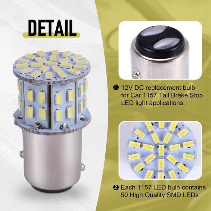 2pcs-6000k-white-1157-50smd-tail-brake-led-lights-bulb-bay15d-12v