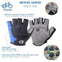 hotx【DT】 Cycling Anti-slip Anti-sweat Men Half Gloves Breathable Anti-shock