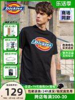 3.❇Dickies เสื้อยืดแขนสั้นผู้ชายแบรนด์อินเทรนด์ทั้งหมดจับคู่โลโก้หลวมพิมพ์คู่ฤดูร้อนผ้าฝ้ายคอกลมใหม่