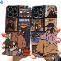 ออกแบบภาพวาดสีน้ำมันนิ่มเคสโทรศัพท์แนวเรโทรใช้ได้กับ Iphone 14/13/12/11ซีรีส์