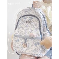 Uniqlo High-end 2023 NEW Japanese School Bag Girls Ins Niche Harajuku Graffiti Design Backpack Junior High School Students Large Capacity Backpack  schoolbag New