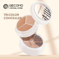 GECOMO 3สีพาเล็ทคอนซีลเลอร์คอนซีลเลอร์ติดทนนานยาวคล้ำทาสิวการแต่งหน้าฐานธรรมชาติ