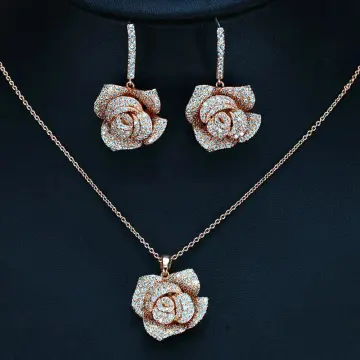 Necklace Women Flower Design Gold - Best Price in Singapore - Dec