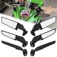 For Kawasaki ZX6R ZX636 ZX7R ZX9R ZX10R Modified Motorcycle Mirrors Wind Wing Adjustable Rotating Rearview Mirror Side