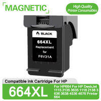 ใหม่ Magnetic Compatible ตลับหมึกสีดำสำหรับ HP664สำหรับ HP DeskJet 1115 2135 3635 1118 2138 3636 3638 4536 4676เครื่องพิมพ์664