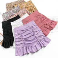 LJSXLS 2022 High Waist Folds A-Line Black Skirt Women Summer Korean Sexy Short Kawaii Mini Skirt Woman Clothes Faldas Mujer Moda