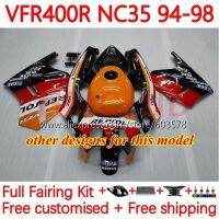 สำหรับ Honda VFR400R rvf 400 VFR400 RR CC V4 1994 1996 1997 NC35 94 95 97 98 fairing 134No 99สีฟ้ามันวาว