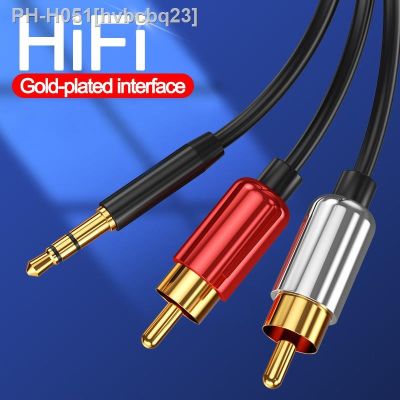 2 RCA to 3.5 mm jack Audio Aux Cable 3.5 jack to 2RCA Male Adapter Splitter For DVD Amplifiers TV PC RCA Cable Speaker wire cord