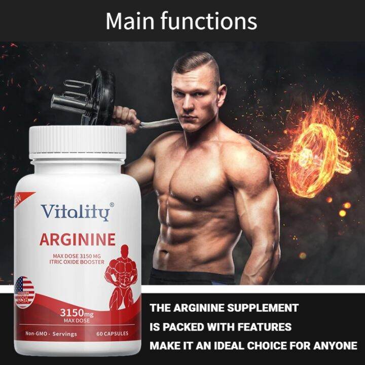 Arginine Nitric Oxide Booster Performance Enhancer Muscle Exercise
