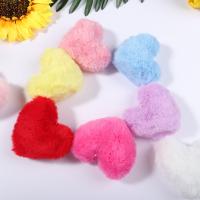 1Pcs 10Cm Giant Loving Heart Shape Rabbit Fur Stuffed Ball Pompom DIY Baby Toy Pompom Handmade Wedding Sewing Crafts Accessories