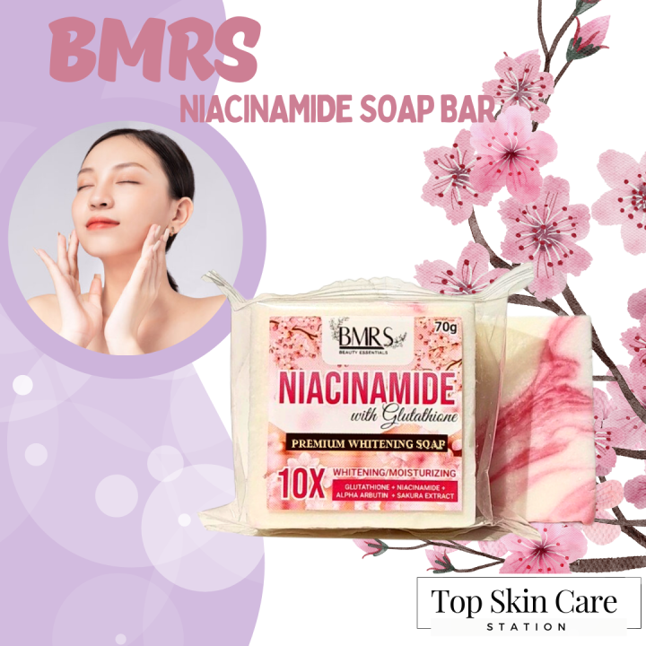 Bmrs Niacinamide With Glutathione Premium Whitening Soap With 10x