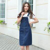 Summer 2022 Women Denim Dress Sundress Teen Girls Casual Loose Overalls Female Adjustable Strap Jean Mimi Dresses oversized 4XL