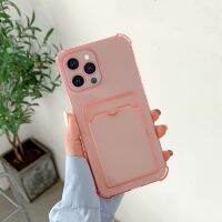 เคสสำหรับ iPhone 15ro Max ซองนุ่มใสสำหรับ Iphone15 Plus 15pro 15pro สูงสุด15 5G ถุงลมนิรภัยช่องเสียบบัตรป้องกันการตก TPU เคสโทรศัพท์ Capa