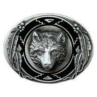 【CW】┇  Cowboys Oval Wolf Buckle for Men Fashion Direwolf With Plating Cheapify Dropshipping