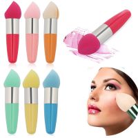 2021 Hot Pro Bevel-shaped Bullet Handle Makeup Puff Foundation Beauty Soft Sponge Puff Make Up Tools Women Cosmetic Brushes Gift