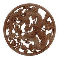 VZLX Shape Home Woodcarving Decal Unpainted Wooden Carved Furniture Bed Applique Wall Cabinet Decor Crafts Wood Chinas Wind