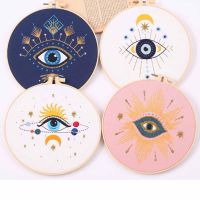 ‘；【。 Flower Embroidery Hoop Cross Stitch Kit Needle Ph Thread Fabric Round Needlework DIY Handmade Arts Crafts Sewing Accessories