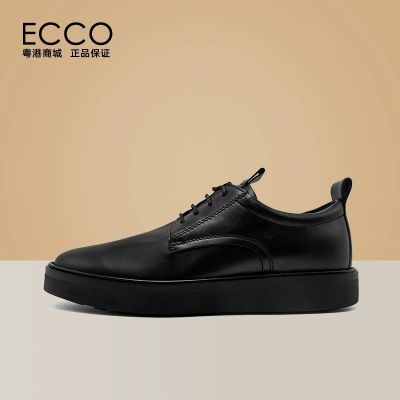 ECCO Mens Thick Sole Elevated Leather Shoes Business Dress Leather Shoes Special route 512244