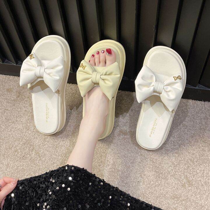 hot-sale-style-slippers-womens-summer-outer-2023-new-fashion-net-red-bow-out-thick-bottom-seaside-sandals